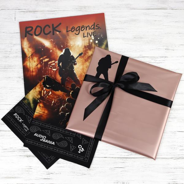 Подарочный набор с виниловой пластинкой Audiomania Подарочный набор  THE LEGENDS OF ROCK FOREVER. MIDDLE  с банданой в подарок - фото 1
