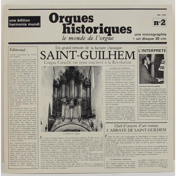 Винтажная виниловая пластинка LOUIS COUPERIN, FRANCOIS ROBERDAY - ORGUES HISTORIQUES - SAINT-GUILHEM – 2 (JACQUES BETOULIERES)