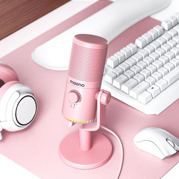 USB-микрофон Maono DM30 Pink - фото 4