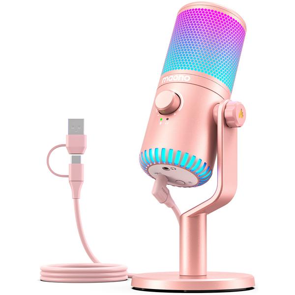 USB-микрофон Maono DM30RGB Pink - фото 3