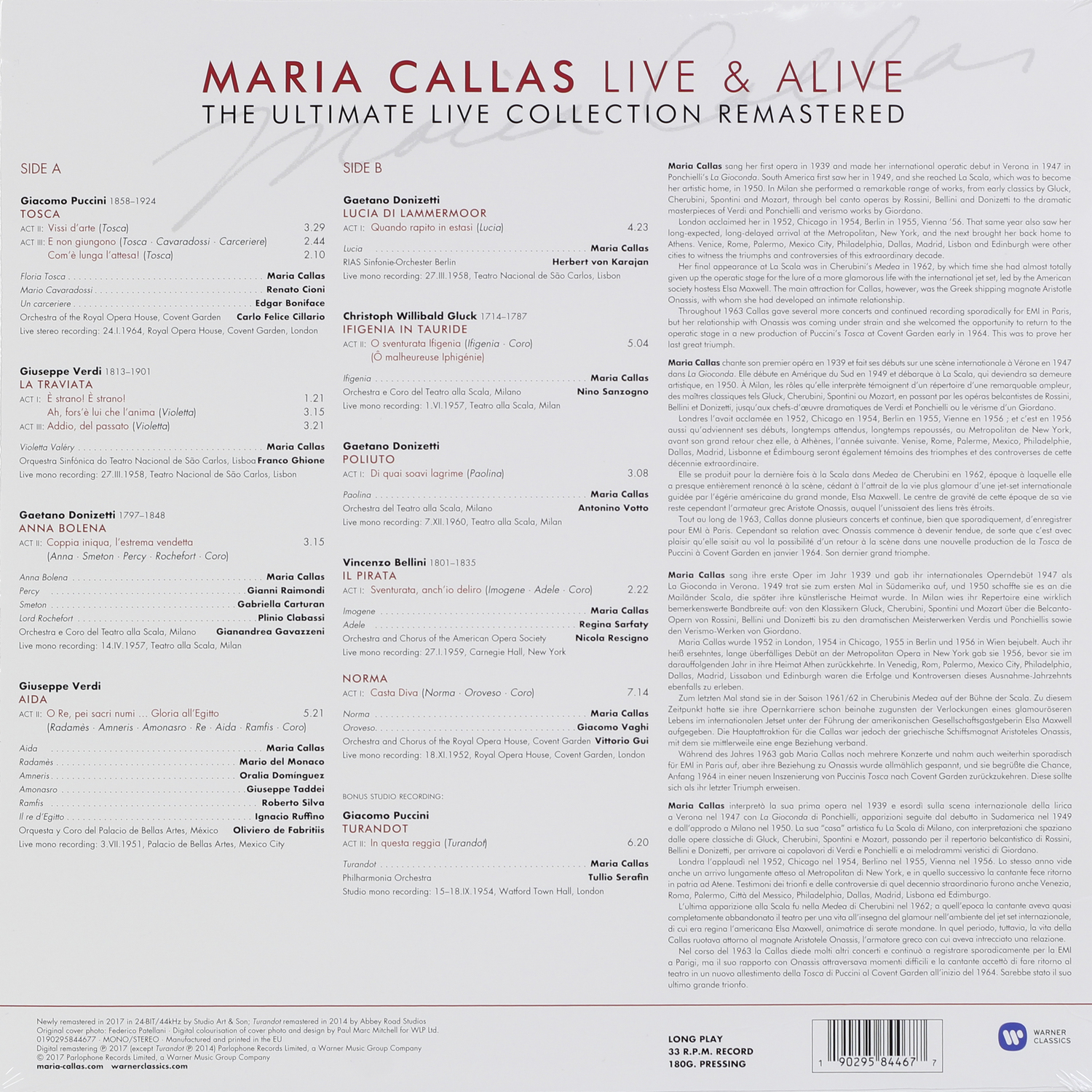 Maria Callas - Maria Callas: Live And Alive от Audiomania