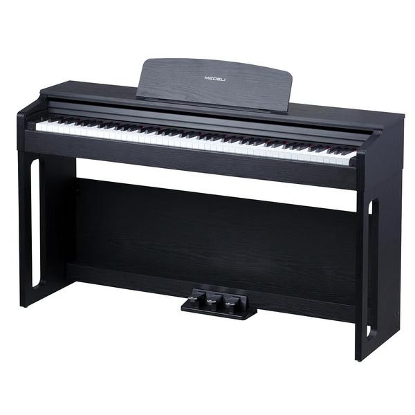 korg b2 wh цифровое пианино взвешенная клавиатура 12 тембров педаль адаптер питания в комплекте цвет черный полифония 120 Цифровое пианино Medeli UP81 Black