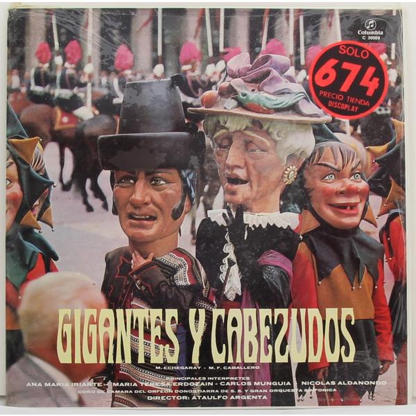 Винтажная виниловая пластинка MIGUEL ECHEGARAY, MANUEL FERNANDEZ CABALLERO - GIGANTES Y CABEZUDOS (CORO DE CAMARA DEL ORFEON DONOSTIARRA)