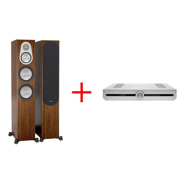 

Напольная акустика Monitor Audio, Silver 300 Walnut + Roksan Attessa Integrated Amplifier Silver