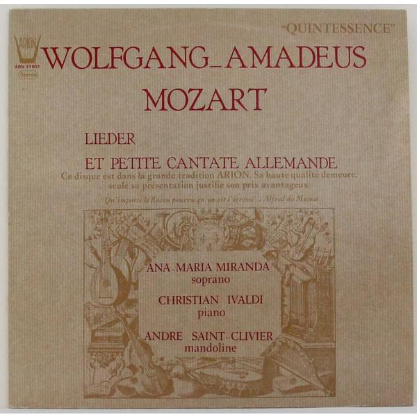 

Винтажная виниловая пластинка MOZART - LIEDER ET PETITE CANTATE (ANA-MARIA MIRANDA, CHRISTIAN IVALDI, ANDRE SAINT-CLIVIER)
