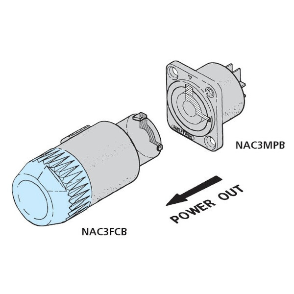 Разъем Powercon Neutrik NAC3FCA - фото 3