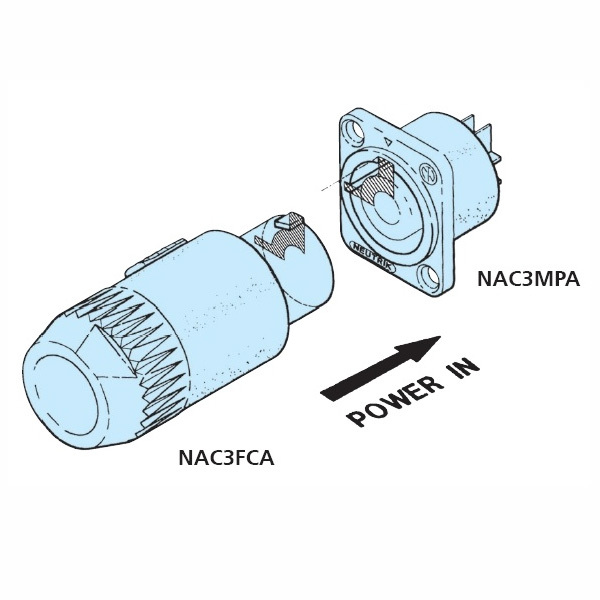 Разъем Powercon Neutrik NAC3FCB (уценённый товар) NAC3FCB (уценённый товар) - фото 2