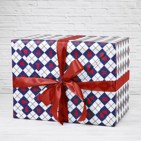 

Подарочная упаковка нашей продукции Audiomania, Новогодняя подарочная упаковка винилового проигрывателя НОВОГОДНИЙ КОЛЛАЖ (синяя)