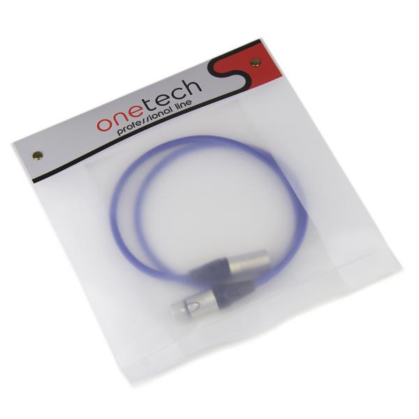 

Кабель микрофонный Onetech, PRO Two (XLR-XLR) Blue 1 m