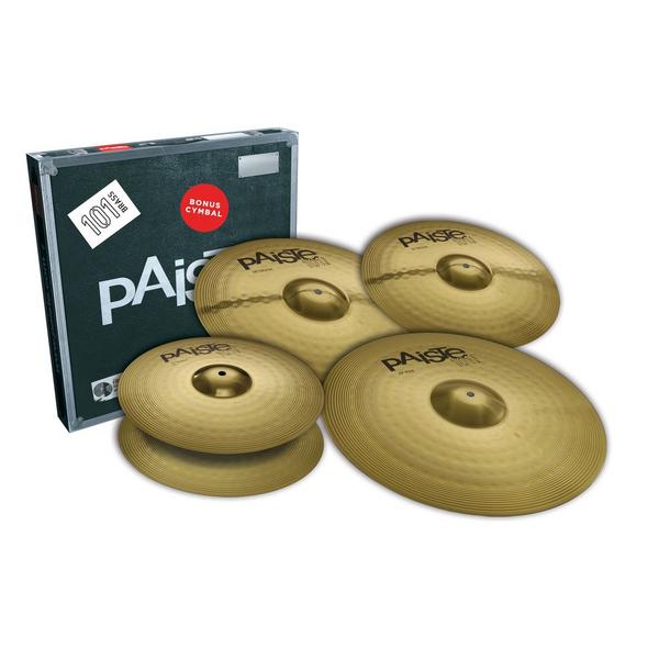 Набор барабанных тарелок Paiste 101 Brass Universal Set (14 /16 /20 +14 ), Ударные инструменты, Набор барабанных тарелок