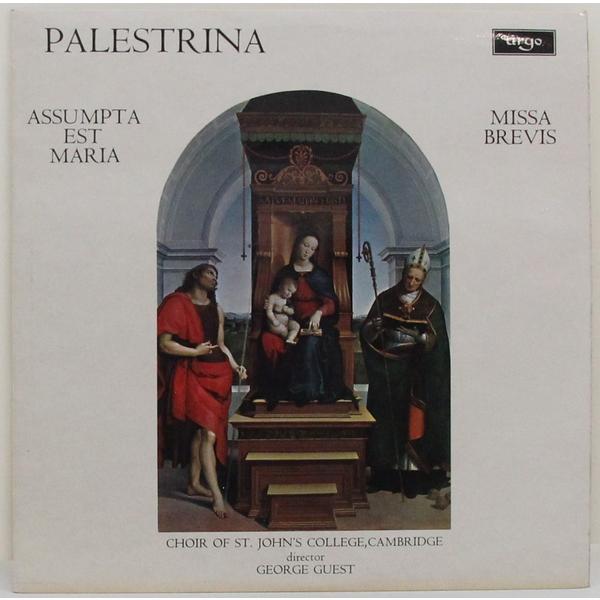 Винтажная виниловая пластинка PALESTRINA - ASSUMPTA EST MARIA, MISSA BREVIS (GEORGE GUEST)