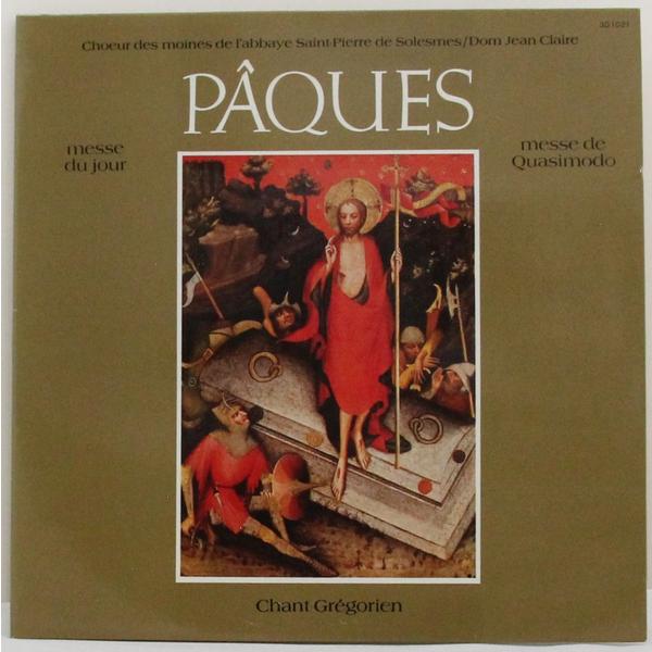 Винтажная виниловая пластинка PAQUES - CHANT GREGORIEN (MESSE DU JOUR / MESSE DE QUASIMODO) (DOM JEAN CLAIRE)