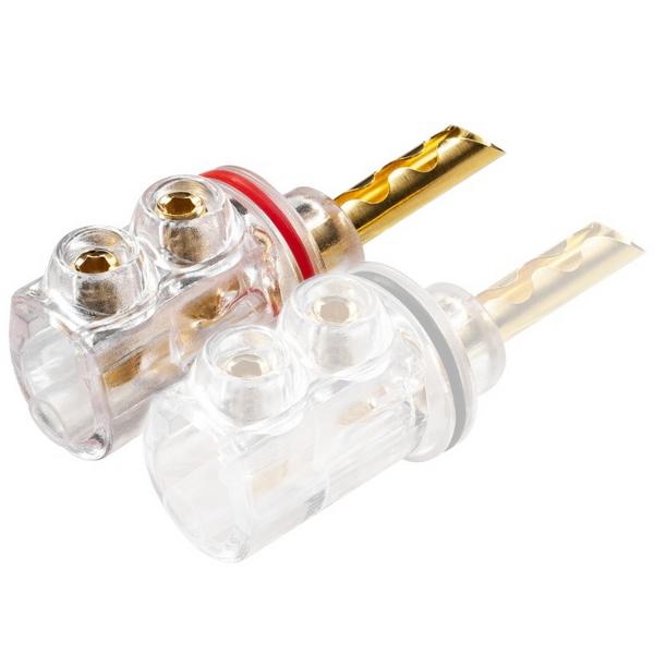 

Разъем акустический типа "банан" Phaze Audio, SpPlug 8 mm Transparent/Red