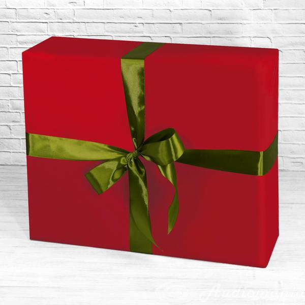 Подарочная упаковка нашей продукции Audiomania Подарочная упаковка большой коробки КЛАССИКА. КРАСНАЯ, Подарки для любителей музыки, Подарочная упаковка нашей продукции