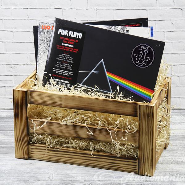 VIP-подарок Audiomania Подарочный набор с виниловыми пластинками ЛЕГЕНДЫ МИРОВОГО РОКА. ПРЕМИУМ в ящике для хранения винила, Подарки для любителей музыки, VIP-подарок