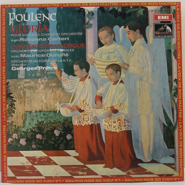 Винтажная виниловая пластинка POULENC - GLORIA, CONCERTO POUR ORGUE (ORCHESTRE NATIONAL DE LA R.T.F.)