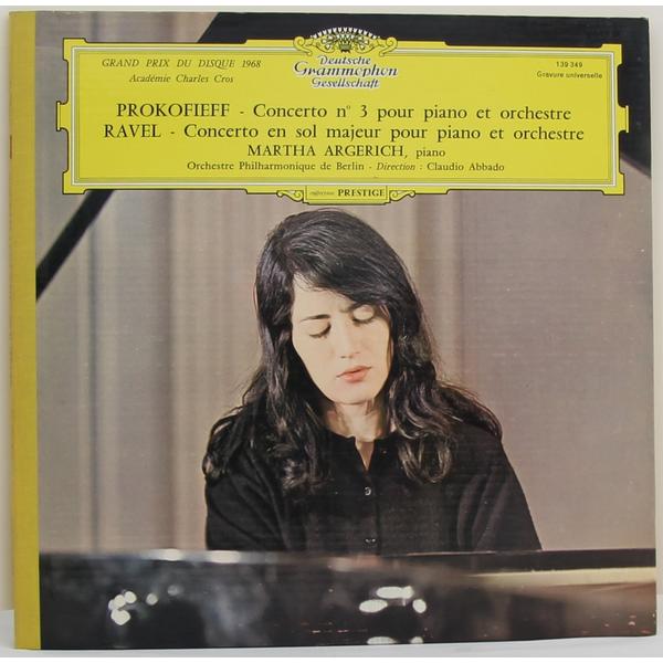 Винтажная виниловая пластинка PROKOFIEFF - CONCERTO № 3 POUR PIANO ET ORCHESTRE; RAVEL - CONCERTO EN SOL MAJEUR POUR PIANO ET ORCHESTRE (MARTHA ARGERICH)