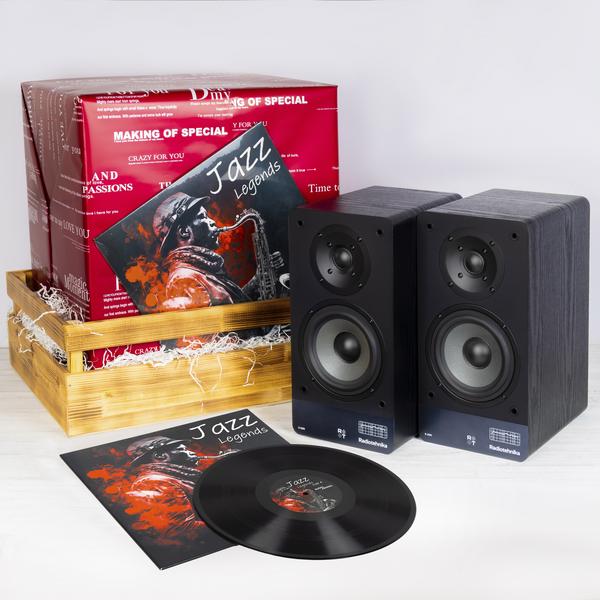 

Полочная акустика Radiotehnika, S-20N Black Ash в подарочной упаковке с виниловой пластинкой JAZZ LEGENDS