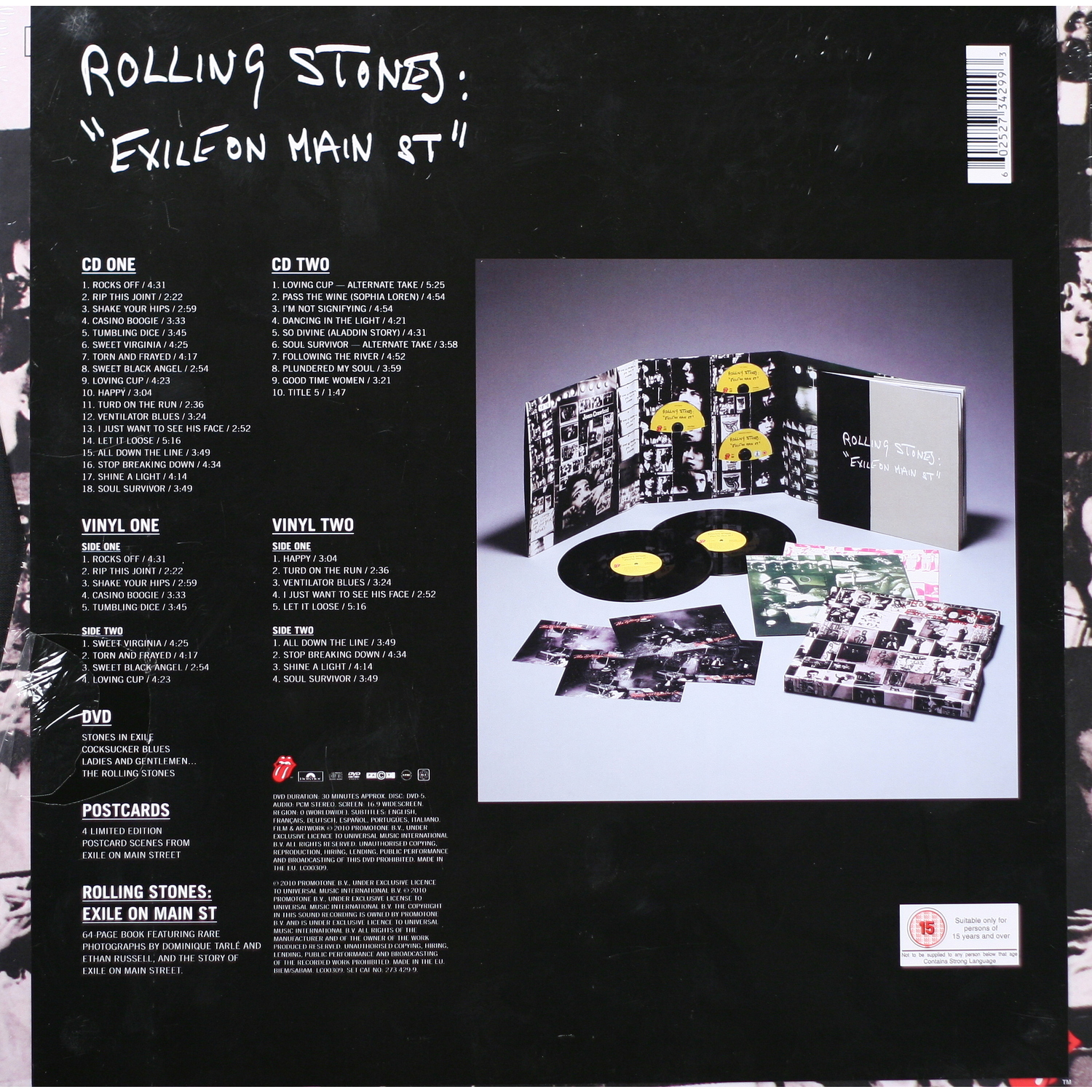 ROLLING STONES EXILE ON MAIN STREET 2 LP