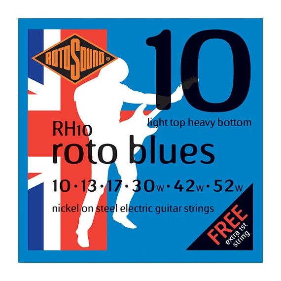 Струны для электрогитары Rotosound RH10 Roto Blues набор струн rotosound roto blues rh10 1 уп