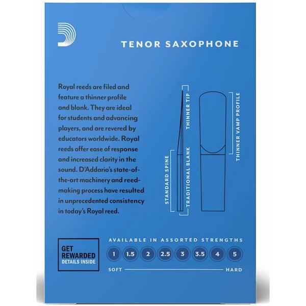 Трость для тенор-саксофона D'Addario Royal 2.5 (10 шт.) Royal 2.5 (10 шт.) - фото 3