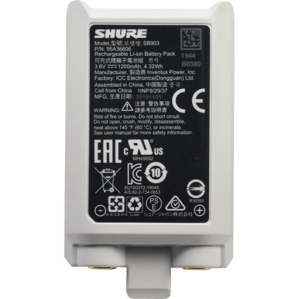 Аксессуар для радиосистем Shure Аккумуляторная батарея SB903 цена и фото