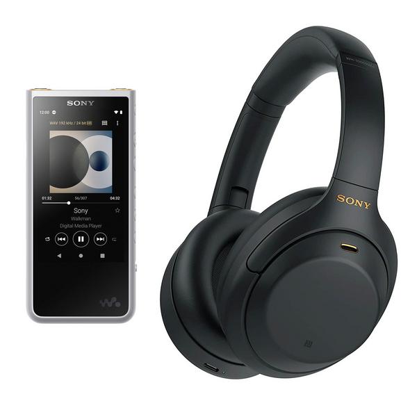 

Портативный Hi-Fi-плеер Sony, NW-ZX507 Silver + WH-1000XM4 Black