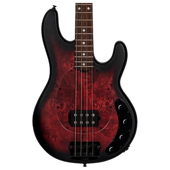 Бас-гитара Sterling by Music Man StingRay RAY34 Dark Scarlet Burst Satin, Музыкальные инструменты и аппаратура, Бас-гитара