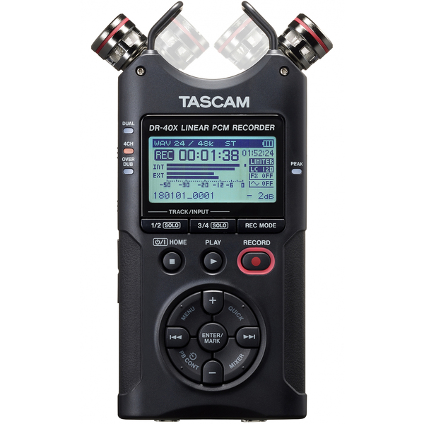 Портативный рекордер TASCAM DR-40X tascam portacapture x8 портативный цифровой 8 канальный рекордер и аудио интерфейс