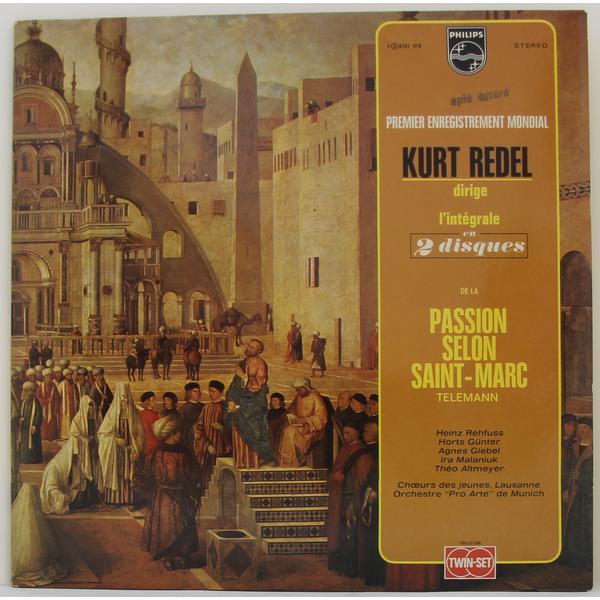 Винтажная виниловая пластинка TELEMANN - PASSION SELON SAINT-MARC (HEINZ REHFUSS, HORST GUNTER, AGNES GIEBEL, IRA MALANIUK, THEO ALTMEYER)
