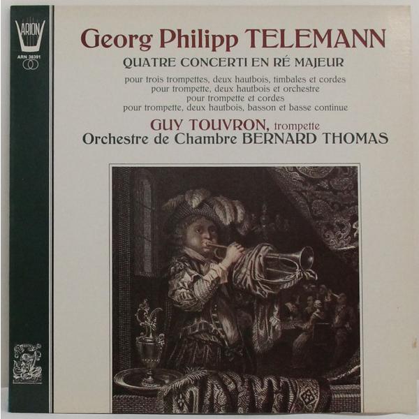 Винтажная виниловая пластинка TELEMANN - QUATRE CONCERTI EN RE MAJEUR (GUY TOUVRON)