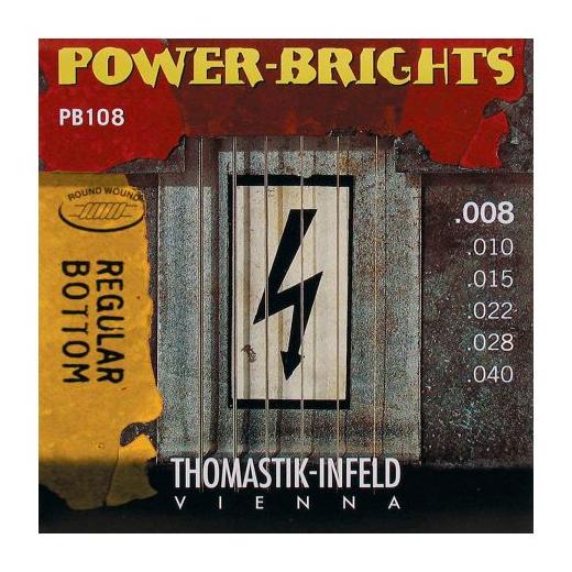 Струны для электрогитары Thomastik Power Brights PB108 струны для электрогитары thomastik power brights rp111