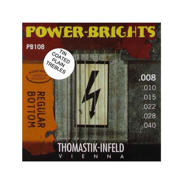 Струны для электрогитары Thomastik Power Brights PB108T, Музыкальные инструменты и аппаратура, Струны для электрогитары