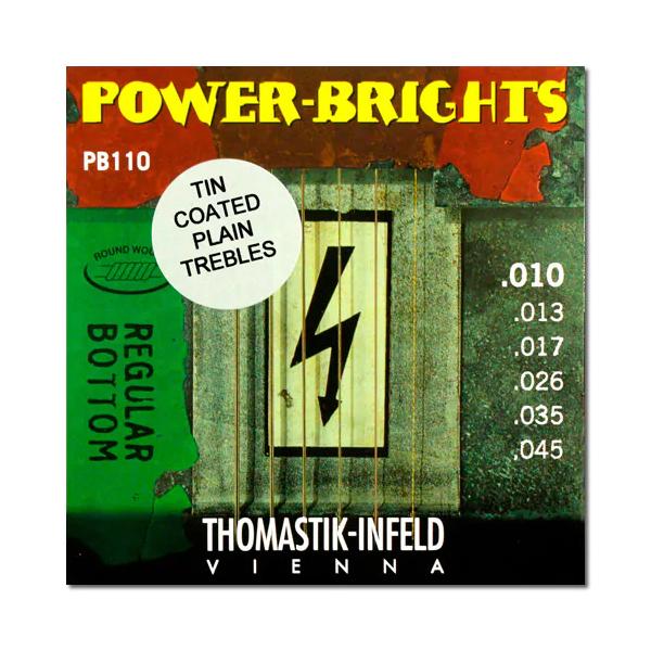 Струны для электрогитары Thomastik Power Brights PB110T струны для электрогитары thomastik power brights rp111