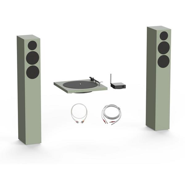 Phono Set L Green Satin