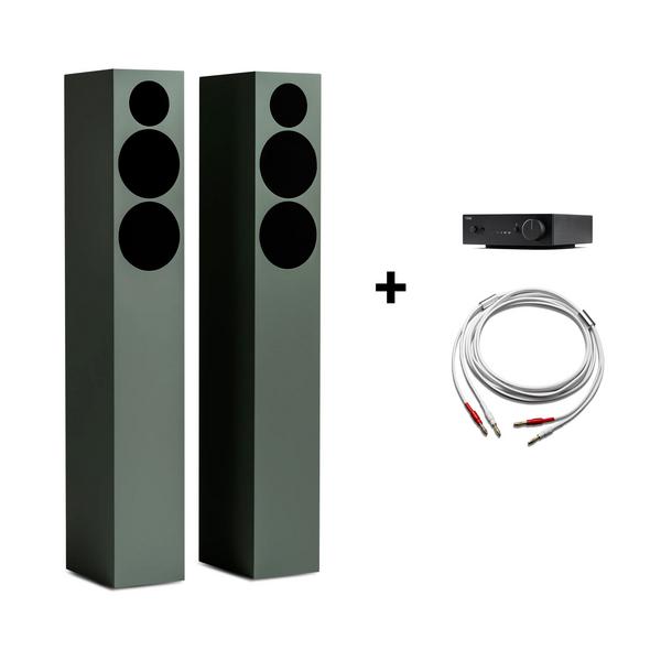 Stereo Set L Green Satin