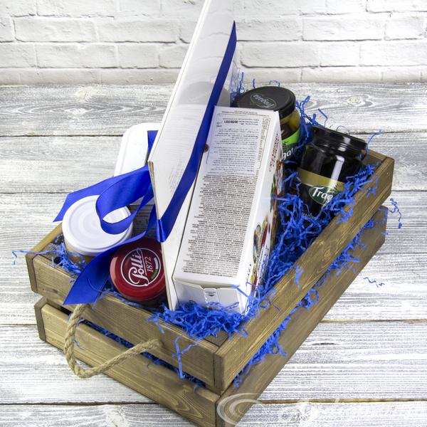 Подарочный набор с виниловой пластинкой в деревянном ящике  BLUE CAFE  (премиум) от Audiomania