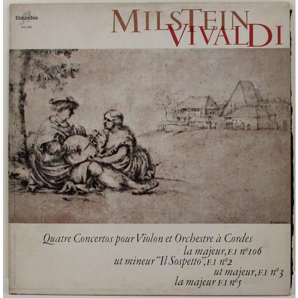 Винтажная виниловая пластинка VIVALDI - QUATRE CONCERTOS POUR VIOLON ET ORCHESTRE A CORDES LA MAJEUR, F.I № 106 UT MINEUR IL SOSPETTO , F.I № 2 UT MAJEUR, F.I № 3 LA MAJEUR F.I № 5 (NATHAN MILSTEIN)