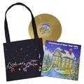 Виниловая пластинка CHRISTMAS AND NEW YEAR HITS PROMO (GOLD) с сумкой-шопером для виниловых пластинок в подарок