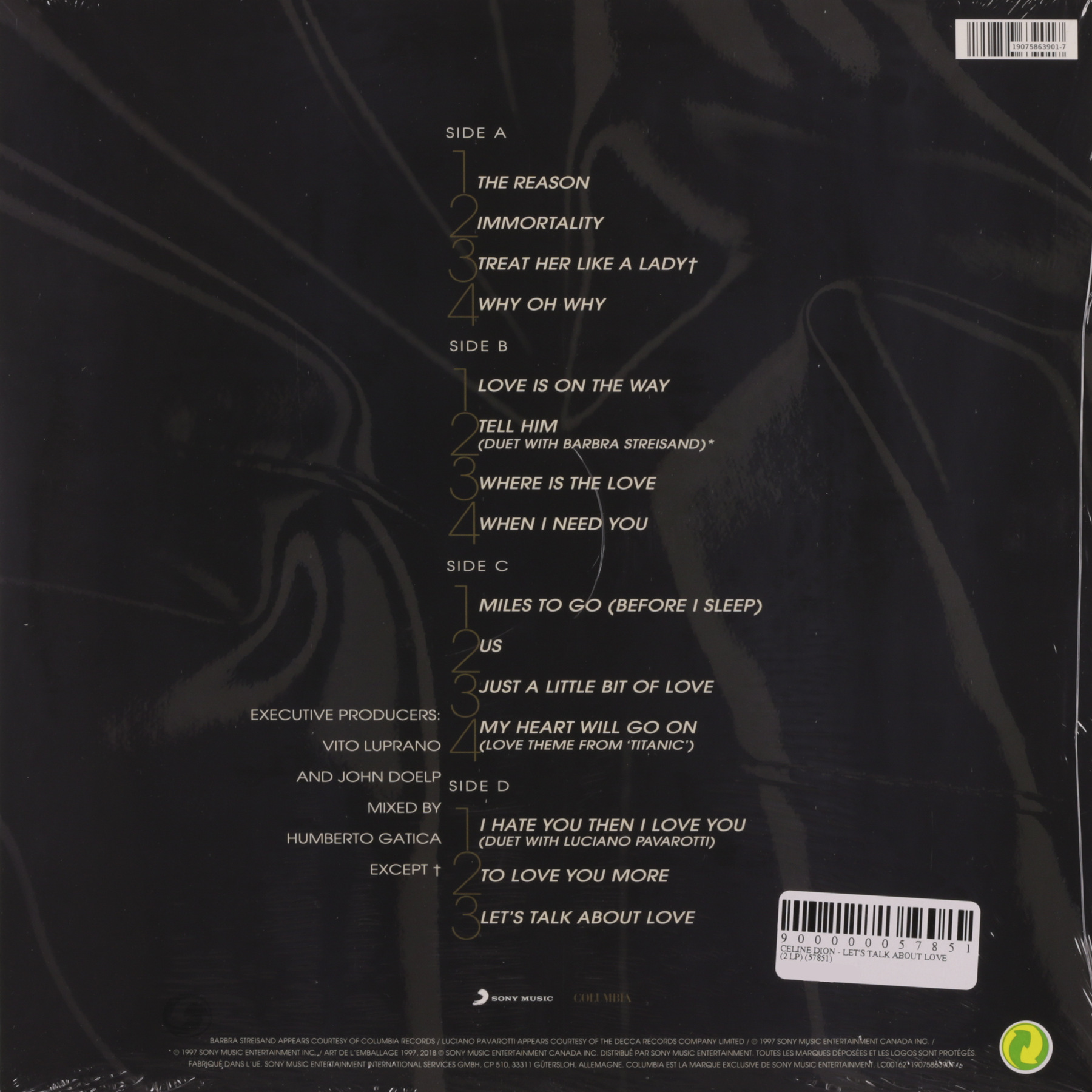 CELINE DION - LET'S TALK ABOUT LOVE (2 LP), купить ...