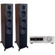 Стереокомплект ELAC Discovery AMP DS-A101-G Silver + ELAC Uni-Fi Reference UFR52 Satin Black/Walnut