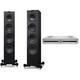 Стереокомплект KEF Q550 Black + Roksan Attessa Streaming Amplifier Silver