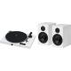 Виниловый проигрыватель Pro-Ject Juke Box E White (OM-5e) + Pro-Ject Speaker Box 5 White