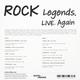 Виниловая пластинка ROCK LEGENDS. LIVE. AGAIN (VARIOUS ARTISTS, LIMITED, 180 GR) (уценённый товар)